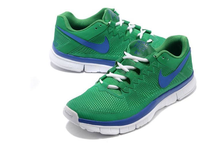 Nike Free Run 3.0 Trainer Green Blue White Shoes - Click Image to Close