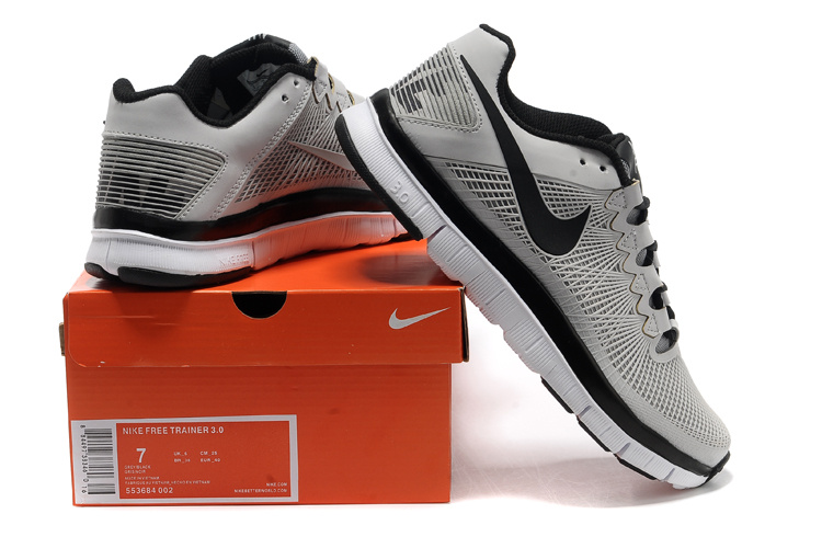 Nike Free Run 3.0 Trainer Grey Black Shoes - Click Image to Close