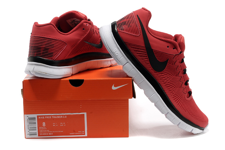 Nike Free Run 3.0 Trainer Red Black Shoes - Click Image to Close