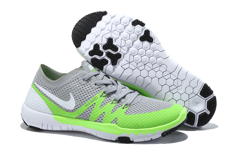 Nike Free Trainer 3.0 V3 Grey Green White Running Shoes - Click Image to Close