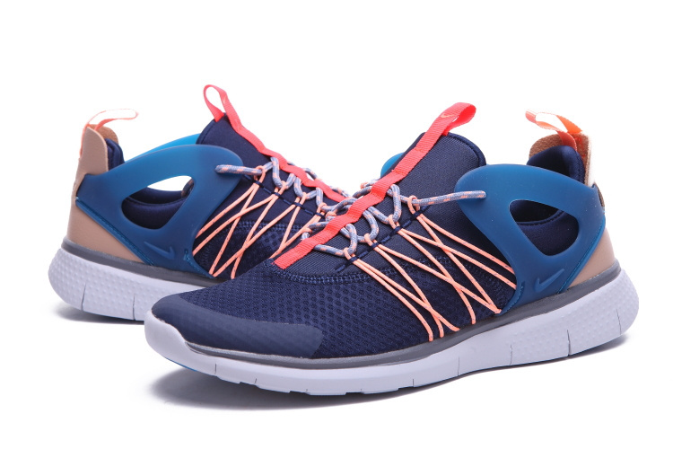 Nike Free Viritous Deep Blue Orange White Running Shoes