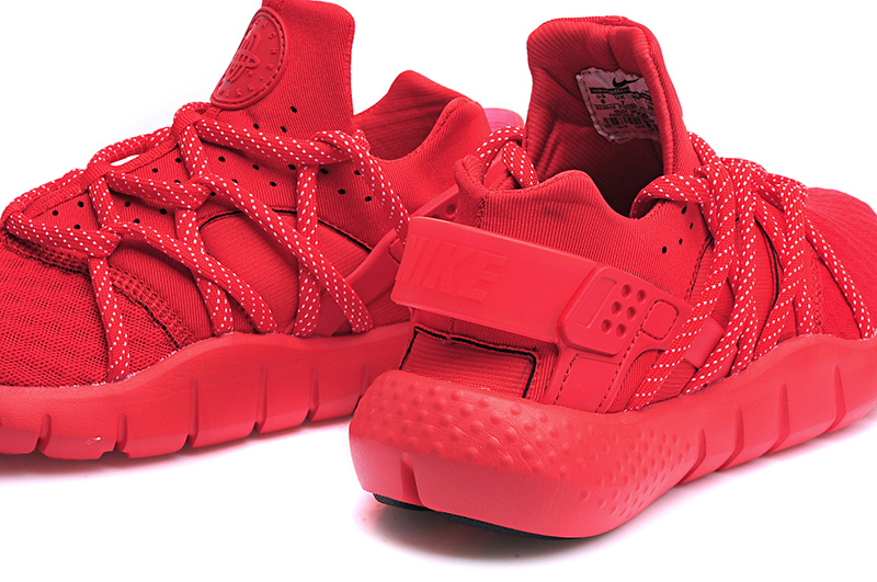 Women Nike Huarache NM All Red Shoes - Click Image to Close