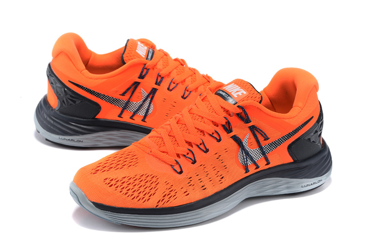 Nike Lunareclipes Orange Black Grey Running Shoes - Click Image to Close