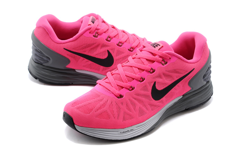 Nike Moofall 6 Pink Grey White Running Shoes For Women