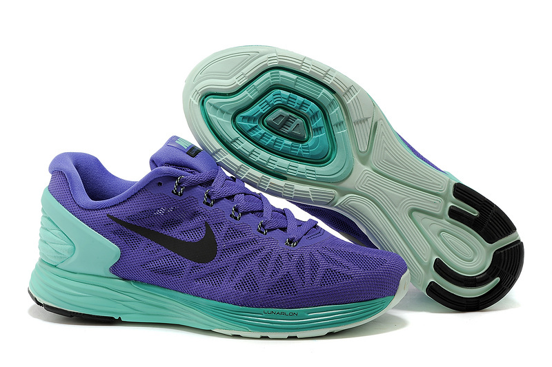 Nike Moofall 6 Purple Green Running Shoes For Women