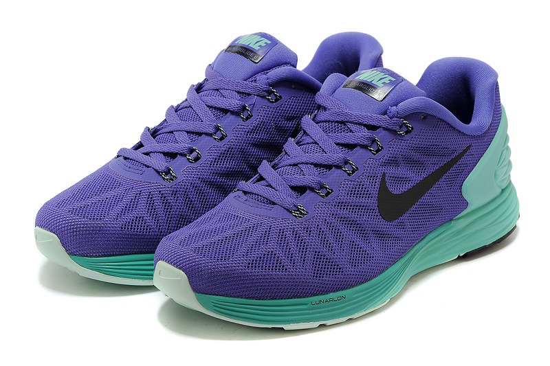 Nike Moofall 6 Purple Green Running Shoes For Women - Click Image to Close