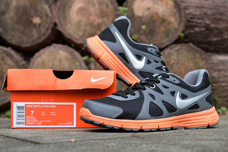 Nike Revolution 2 MSL Black Orange Running Shoes