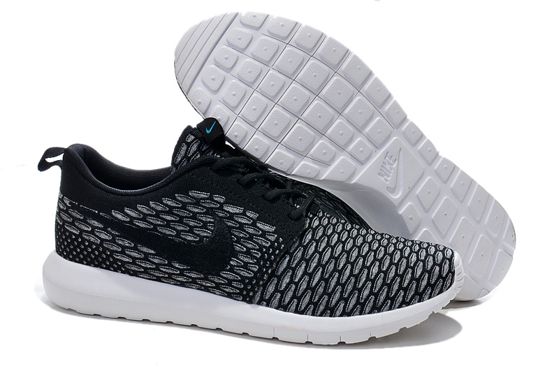 Nike Roshe Flyknit Black Grey Running Shoes