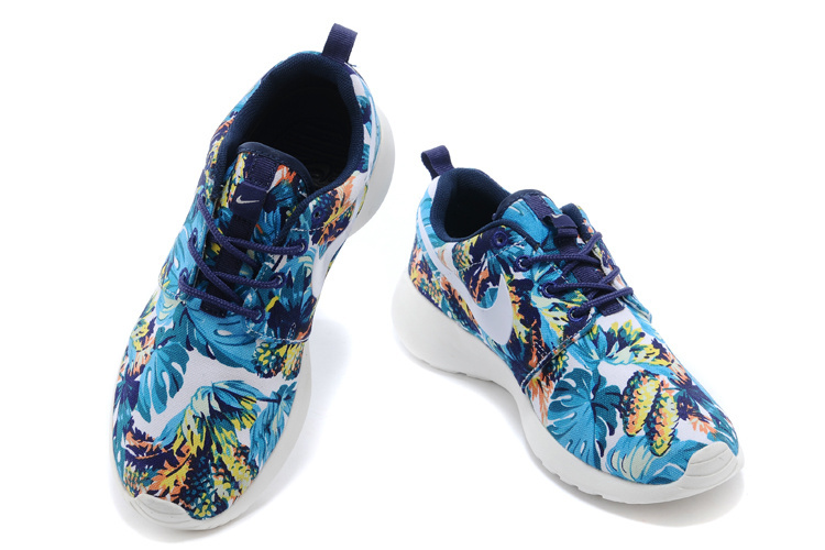 Nike Roshe Run 3M Colorful Blue White Shoes - Click Image to Close