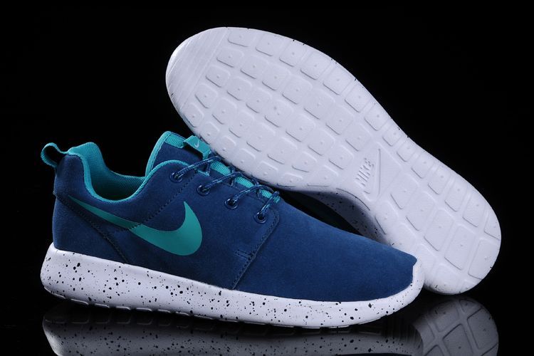Nike Roshe Run Blue White Running Shoes - Click Image to Close