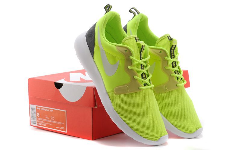 Nike Roshe Run Hyperfuse 3M Green White Shoes
