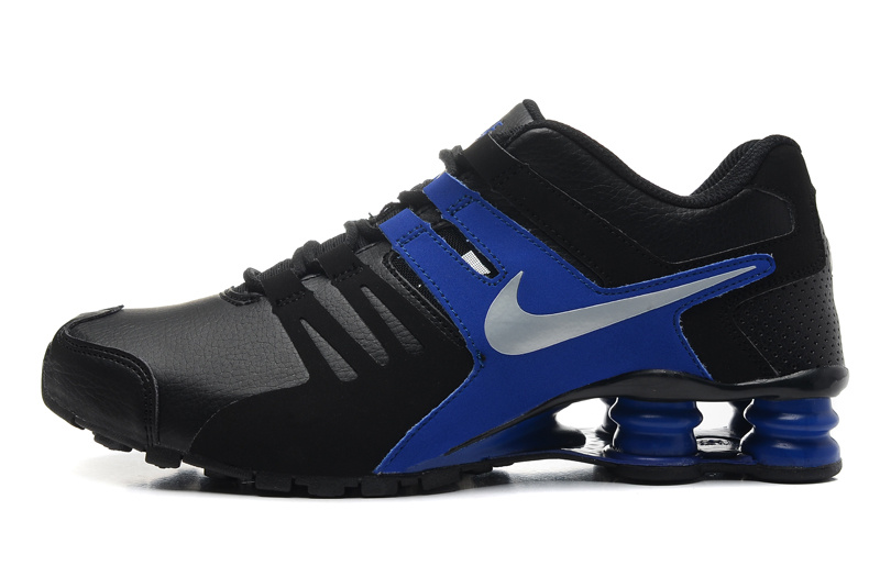Nike Shox Current Shoes Black Blue Silver