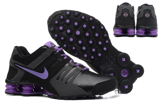 Women Shox Current Black Purple Shoes