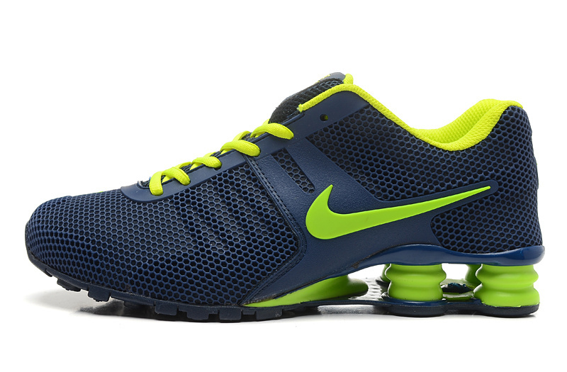 Nike Shox Current Mesh Dark Blue Fluorscent Shoes - Click Image to Close
