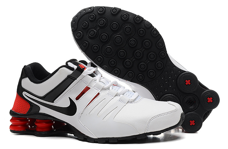 Nike Shox Current Shoes White Black Red