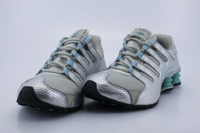 Nike Shox NZ Grey Silver Green For Women - Click Image to Close