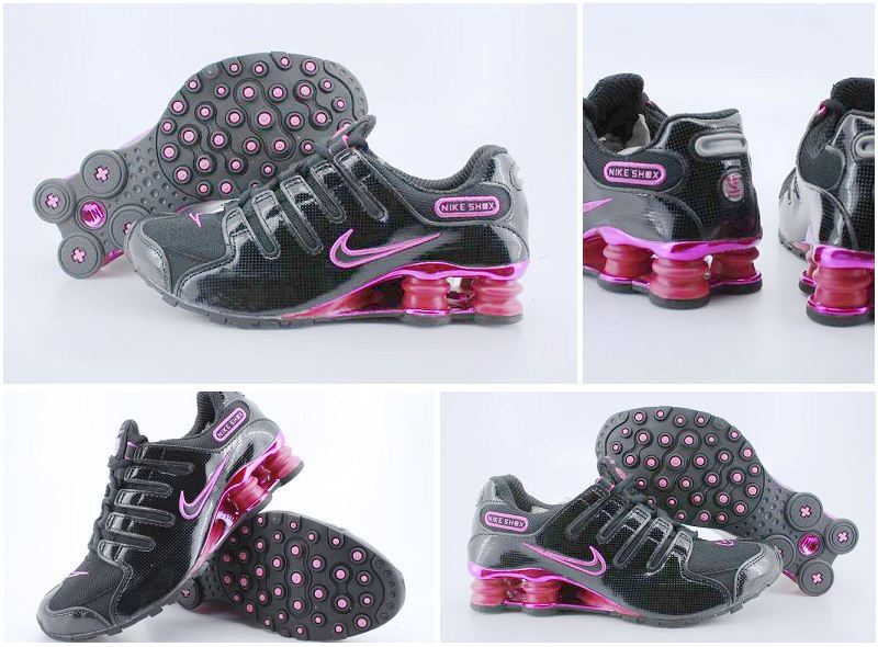 Women Nike Shox NZ Black Red Silver Shoes - Click Image to Close