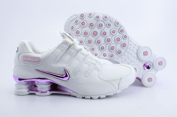 Women Nike Shox NZ White Pink Shoes