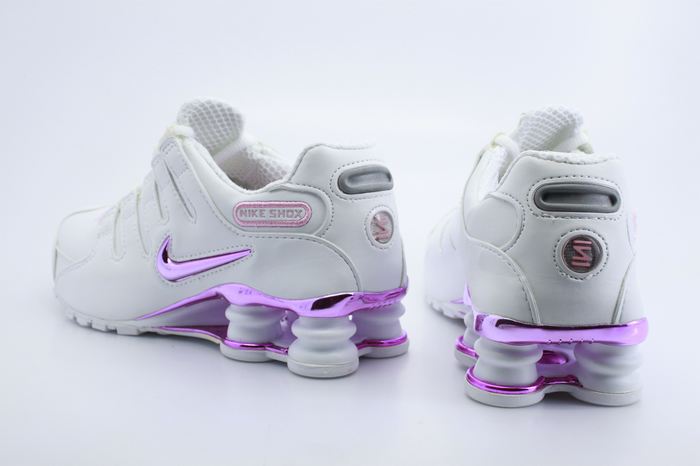 Women Nike Shox NZ White Pink Shoes - Click Image to Close