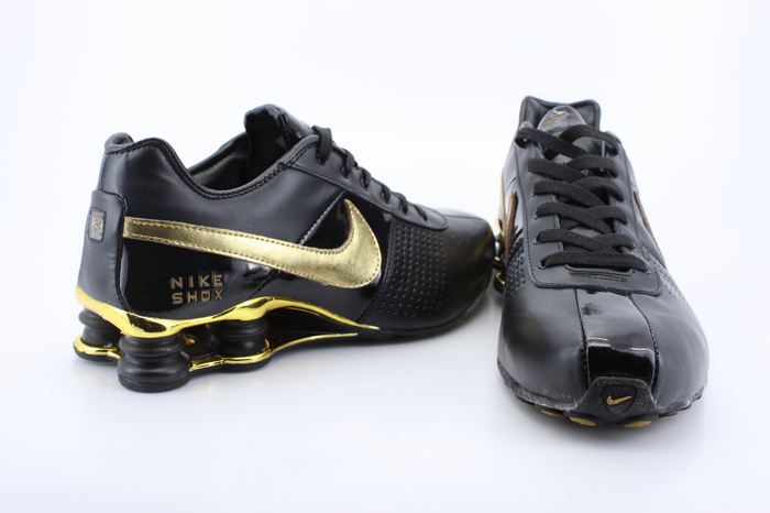 Nike Shox OZ D Shoes Black Gold Swoosh - Click Image to Close