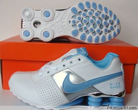 Nike Shox OZ D Shoes White Blue Silver