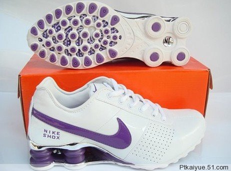 Women Nike Shox OZ D White Purple Shoes - Click Image to Close