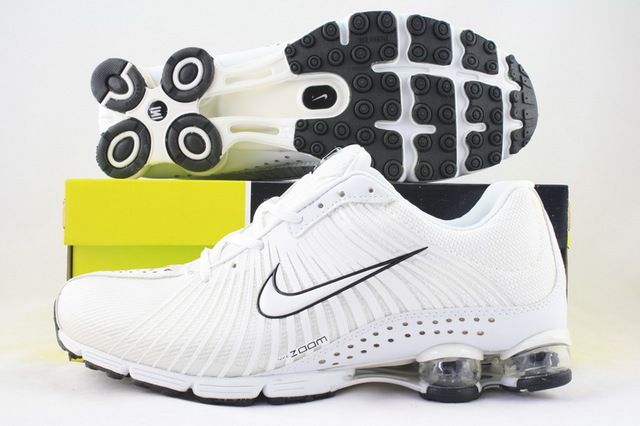 Functional Nike Shox R1 All White Shoes
