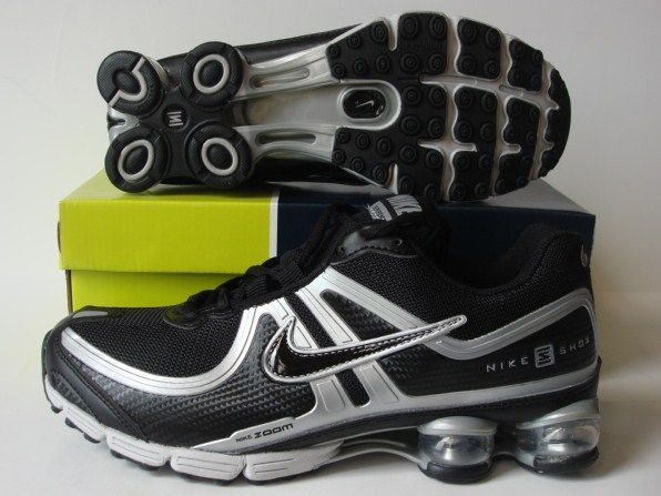 Nike Shox R2 Black Silver Running Shoes