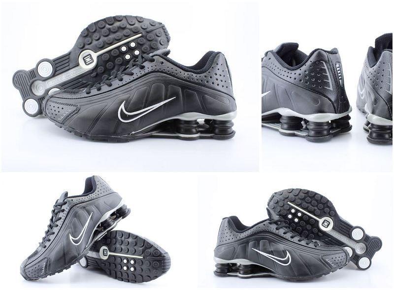 Women Nike Shox R4 Black Logo Shoes - Click Image to Close