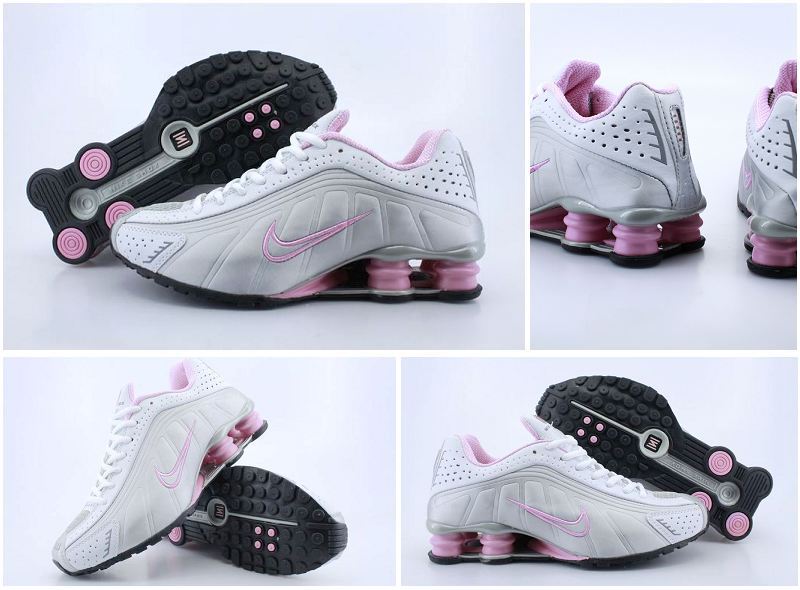 Women Nike Shox R4 White Grey Shoes