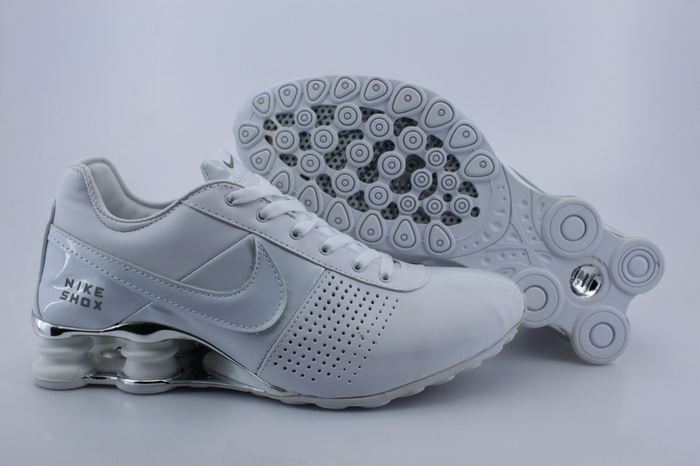 Stylish Shox R4D All White Lovers Shoes