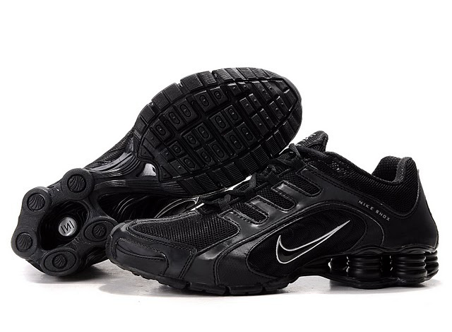 Nike Shox R5 Shoes All Black - Click Image to Close