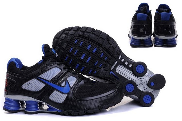 Nike Shox R6 Black Blue Running Shoes