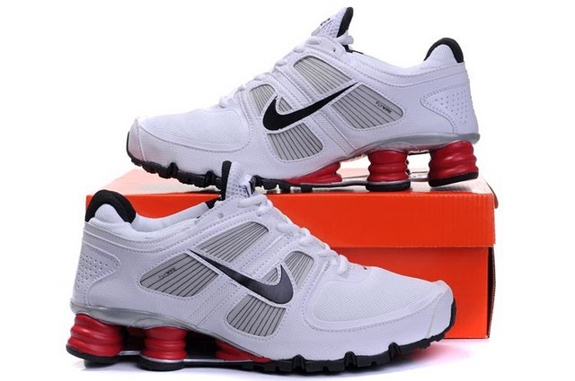 Nike Shox R6 White Black Red Running Shoes - Click Image to Close