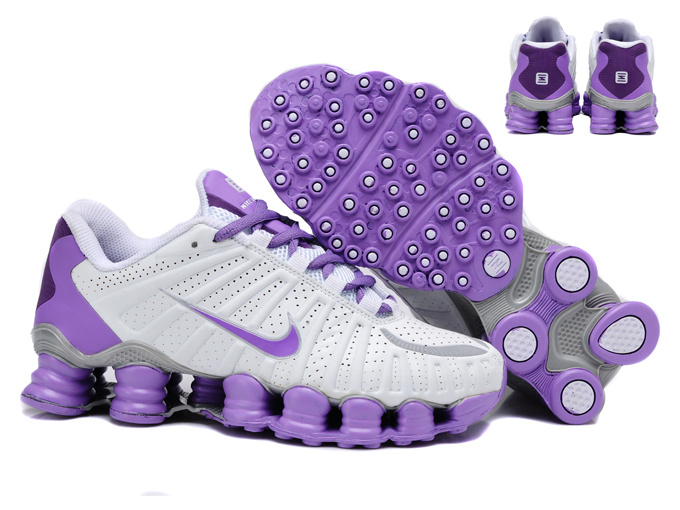 Women Shox TL3 White Purple Shoes - Click Image to Close