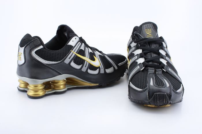 Nike Shox Turbo Shoes Black Grey Gold