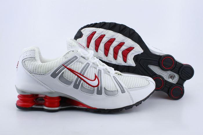 Nike Shox Turbo Shoes White Grey Red