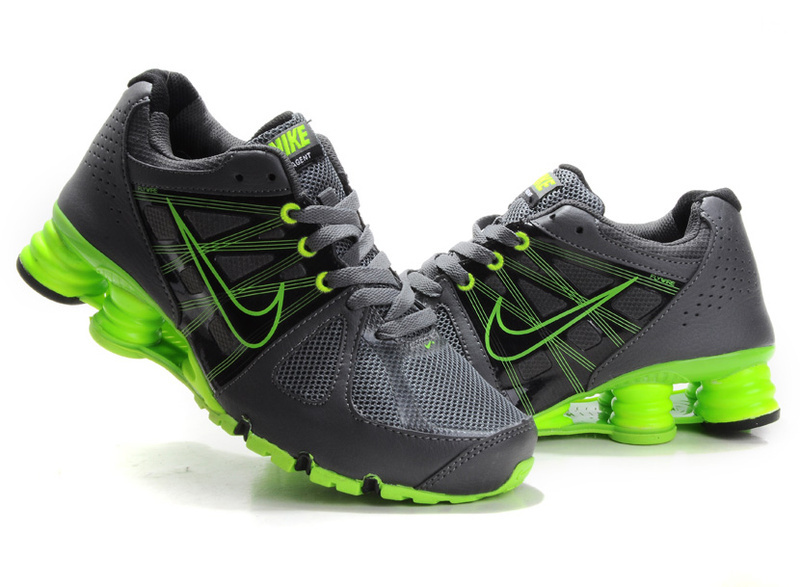 Nike Shox Turbo 2 Shoes Grey Green Black Swoosh - Click Image to Close