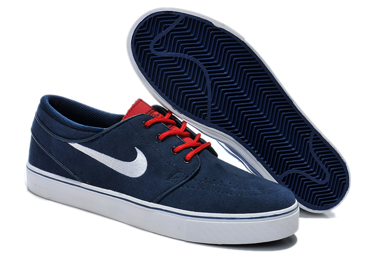 Nike Zoom Stefan Low Deep Blue White Red Shoes
