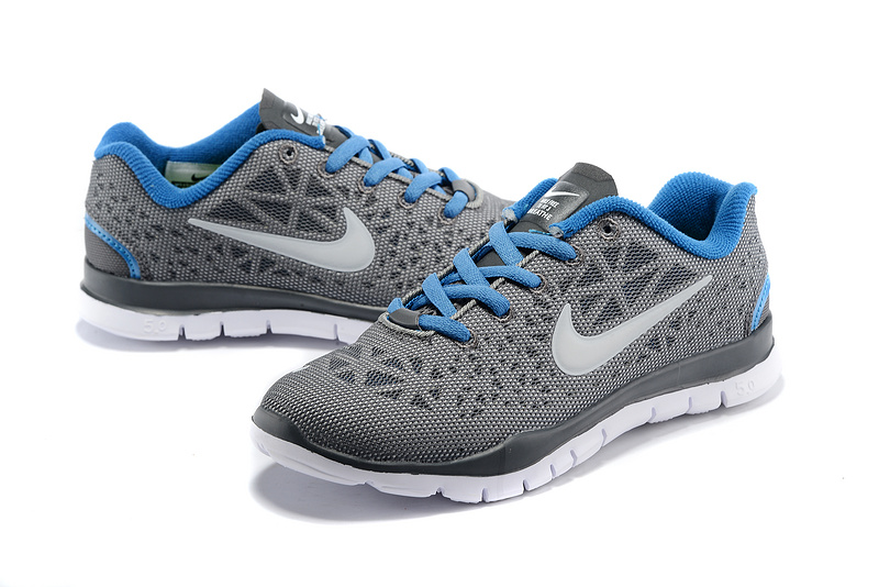 Child Nike Free Run 5.0 Grey Blue Shoes - Click Image to Close
