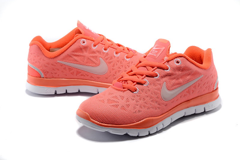 Women Nike Free Run 5.0 Orange Grey Shoes