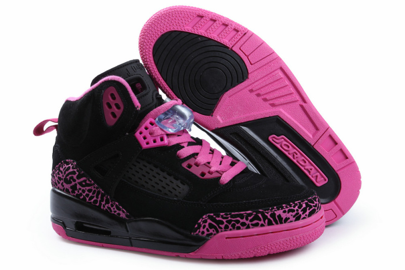 Women Air Jordan Spizike Fluff Black Pink