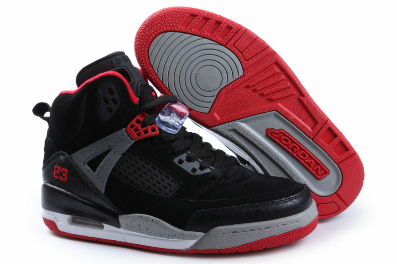 Women Air Jordan Spizike Fluff Black Red - Click Image to Close