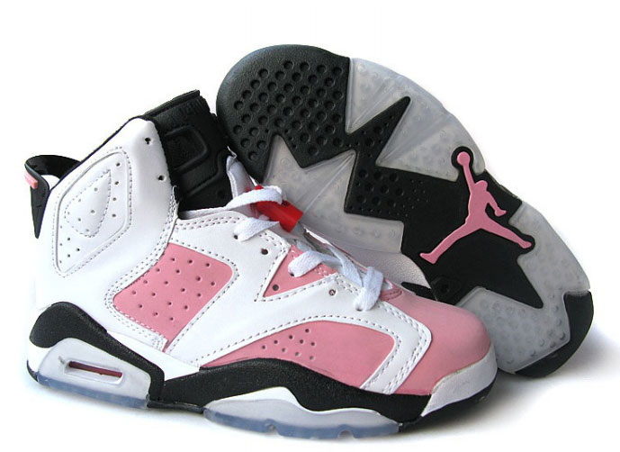 Women Jordan Shoes 6 White black Pink