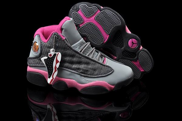 Women Jordans 13 gray pink - Click Image to Close