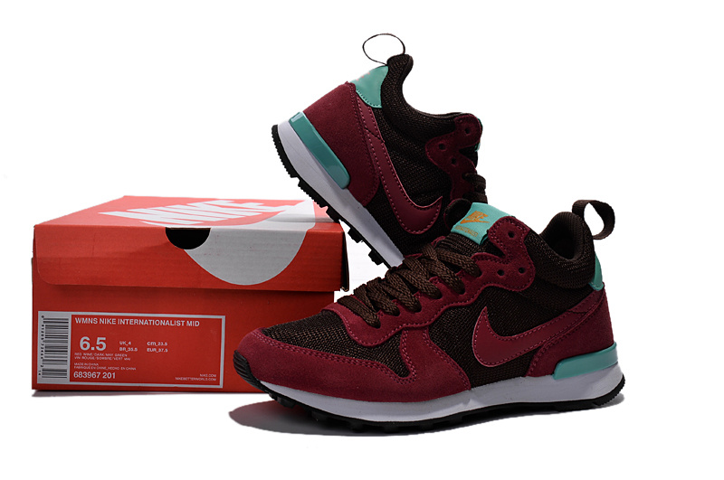 Women Nike 2015 Archive Dark Red Shoes - Click Image to Close
