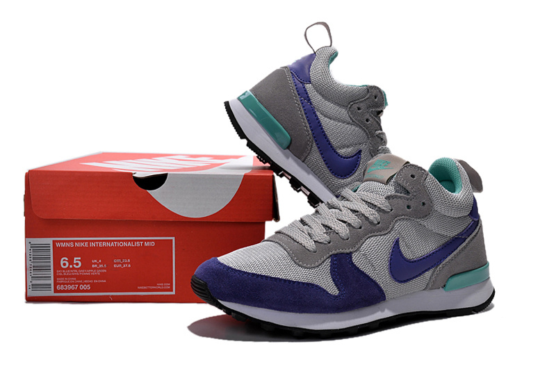 Women Nike 2015 Archive Grey Blue Shoes - Click Image to Close
