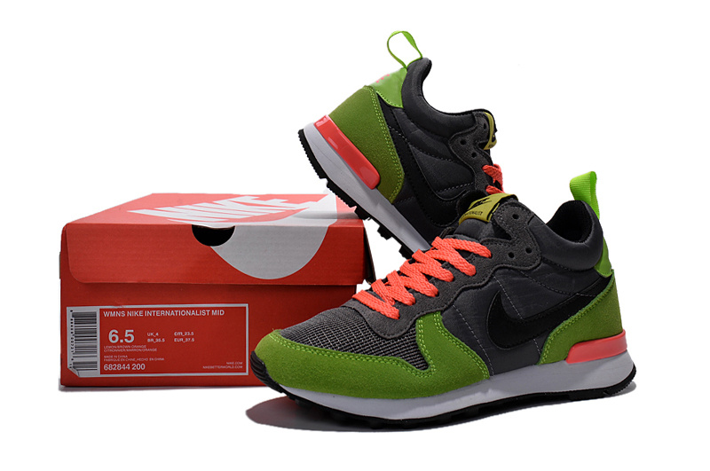Women Nike 2015 Archive Grey Green Orange Shoes - Click Image to Close