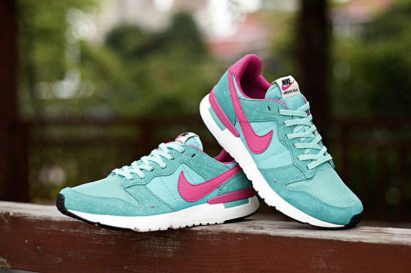 Women Nike 2015 Archive Light Green Pink Shoes