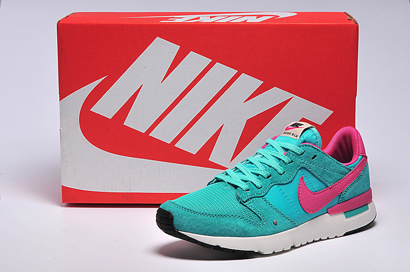 Women Nike 2015 Archive Light Green Pink Shoes - Click Image to Close